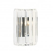 SKETCH curved wall panel light with crystal glass rods