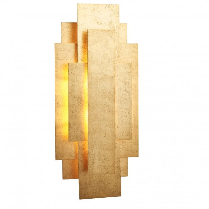 SLATE Rectangular Gold Panel Wall Light