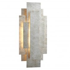 SLATE Rectangular Silver Panel Wall Light