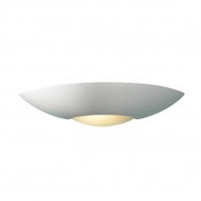 SLICE white satin paintable ceramic wall light