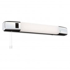 SLIMLINE LED contemporary chrome shaver light with opal diffuser