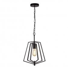 SLINKY 1 Light  Metal Adjustable Matt Black Ceiling Pendant