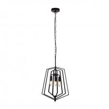 SLINKY 3 Light  Metal Adjustable Matt Black Ceiling Pendant H55cm