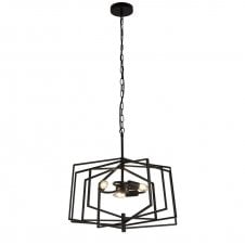 SLINKY 3 Light Metal Adjustable Matt Black Ceiling Pendant