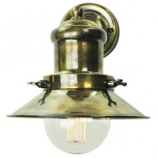 vintage industrial antique brass wall light with decorative vintage bulb