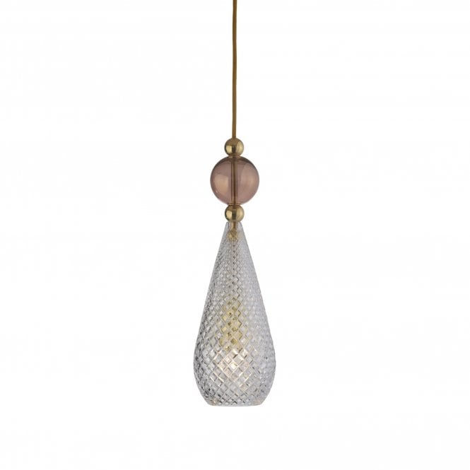 SMYKKE modern obsidian glass and crystal ceiling pendant light
