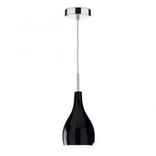 Black Glass Ceiling Pendant, Dimmable 