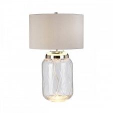 SOLA 2 Light Table Lamp in Clear Glass and Polished Nickel | Base Only