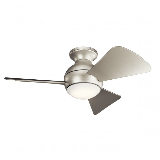 SOLA Ceiling Fan With Light in Brushed Nickel