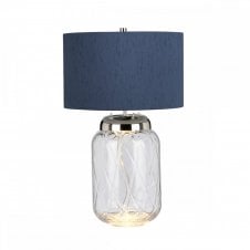 SOLA Dual Light Table Lamp in Glass with a Breton Shade