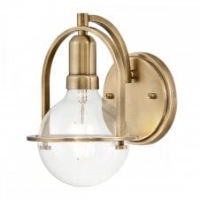 SOMERSET Wall Light in Brass with Clear Glass