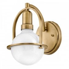 SOMERSET Wall Light in Brass with Opal Glass