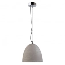 SOPRANA SOLID concrete grey ceiling pendant with reflector