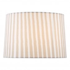 taupe and white striped lampshade