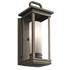 SOUTH HOPE modern classic exterior wall lantern in rubbed bronze (medium)