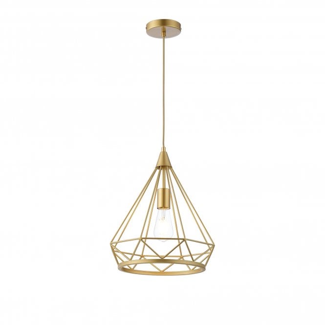 SPATIAL Large Diamond Pendant | 1 x E27 | Gold