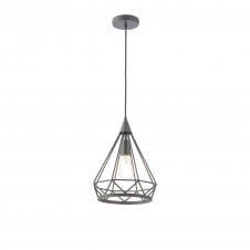 SPATIAL Small Diamond Pendant | 1 x E27 | Matt Grey