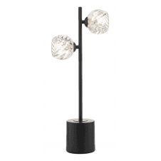 Spiral 2 Light Table Lamp finished in Matt Black & Twisted Open Glass