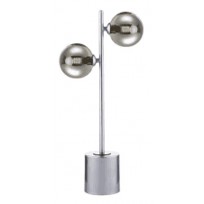 Spiral 2 Light Table Lamp finished in Polished Chrome With Smoked Glass