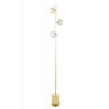 SPIRAL 3 Light Floor Lamp finished in Matt Gold With Champagne Organic Glass