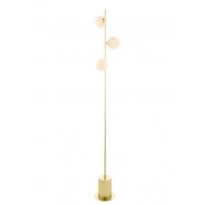 SPIRAL 3 Light Floor Lamp finished in Matt Gold With Opal Glass