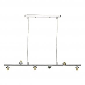 Spiral 6 Light Bar Pendant Polished Chrome Fitting Only