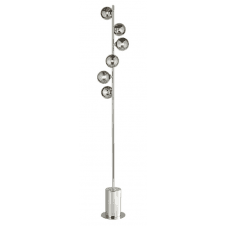 Spiral 6 Light Floor Lamp finished in Polished Chrome With Smoked Glass