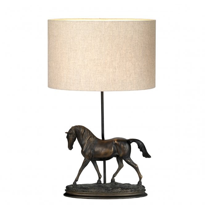 SPIRIT Horse Table Lamp With Oval Shade