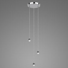 SPL 3 light LED polished chrome ceiling pendant cluster suspension