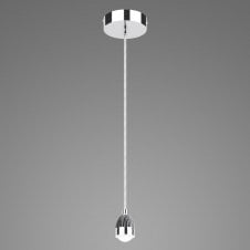 SPL single LED polished chrome ceiling pendant suspension