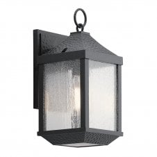 Textured Outdoor Wall Light - Black