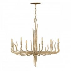 SPYRE 6 light hammered champagne gold chandelier