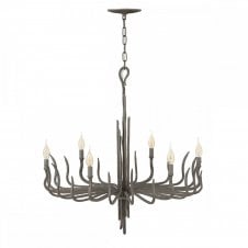 SPYRE 6 light hammered metallic matte bronze chandelier