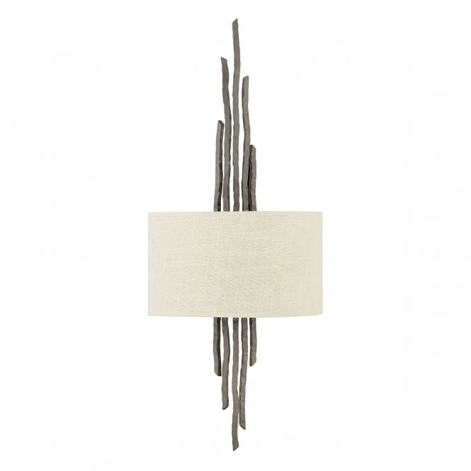 SPYRE hammered effect matte bronze wall light with shade