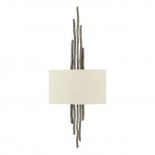 SPYRE hammered effect matte bronze wall light with shade