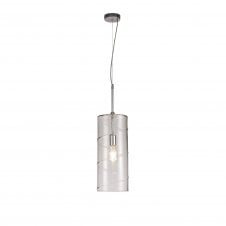 STACKER Glass Pendant Light Polished Chrome and Clear Textured Glass