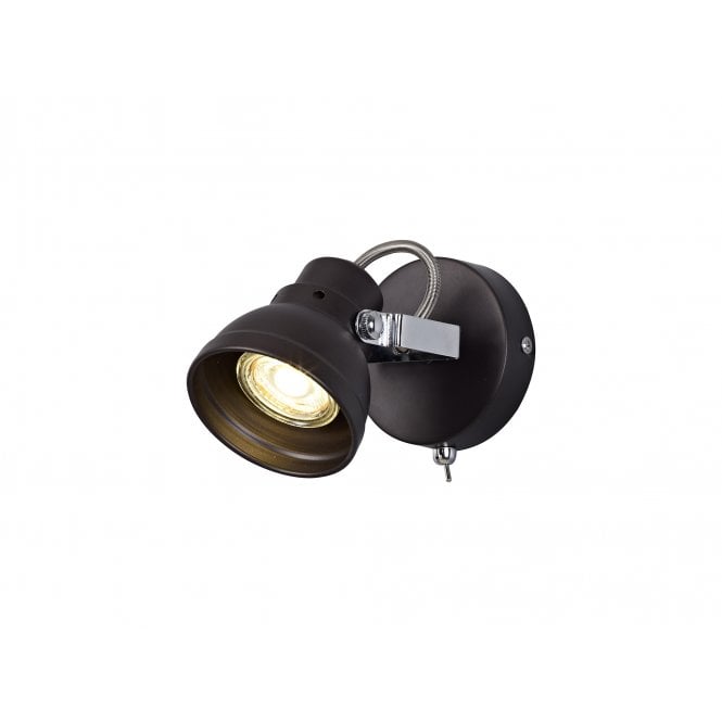STAGE Spotlight Wall Plate Oiled Bronze and Polished Chrome