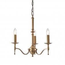 STANFORD aged brass ceiling light with long drop