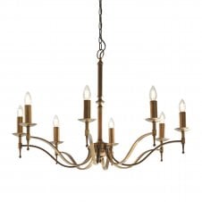 Antique Brass 8Lt Pendant Traditional Brass