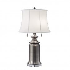 traditional antique nickel table lamp with shade