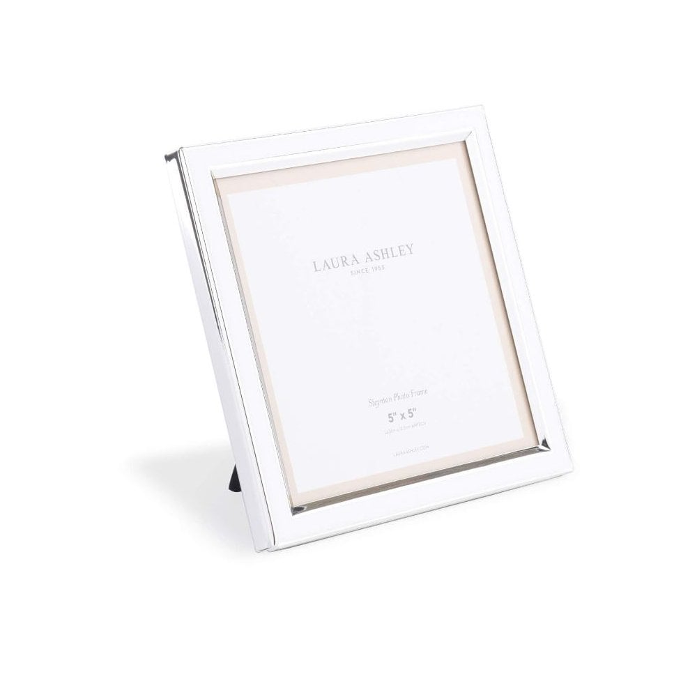 Photo Frame Polished Silver 5x5 Inch | Laura Ashley | Lighting Company
