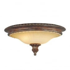 STIRLING CASTLE rustic period flush ceiling light in bronze