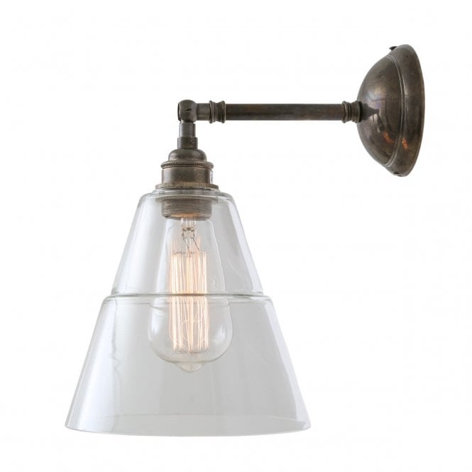 STRAFF Industrial Wall Light in Antique Silver