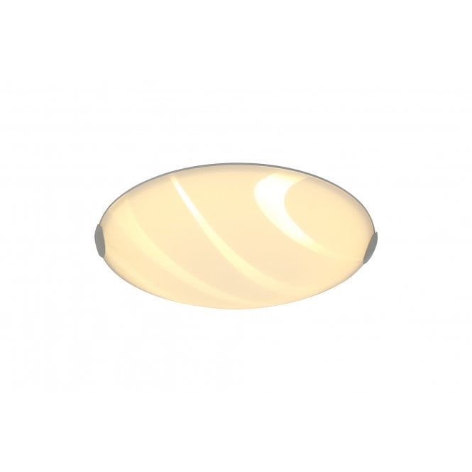 STRIATION 24W LED Ceiling Light 3000K 1404lm Polished Chrome/White with 3 year warranty