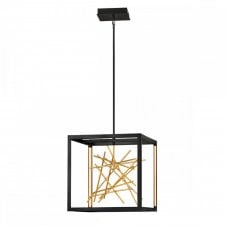 STYX LED Pendant in Matte Black with Gold Metal Branches