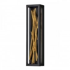 STYX LED Wall Light in Matte Black with Gold