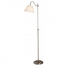 SUFFOLK antique brass adjustable floor reading light