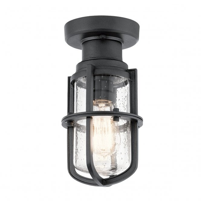 SURI 1 Light Porch or Pedestal Lantern Textured Black