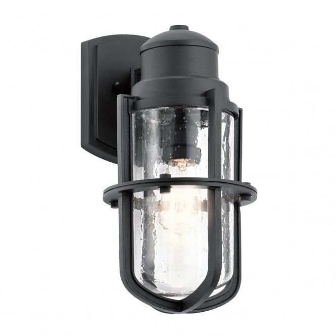 SURI 1 Mid Size Exterior Wall Lantern Coastal Rust Free Textured Black