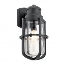 Black outdoor wall light nautical style rust free